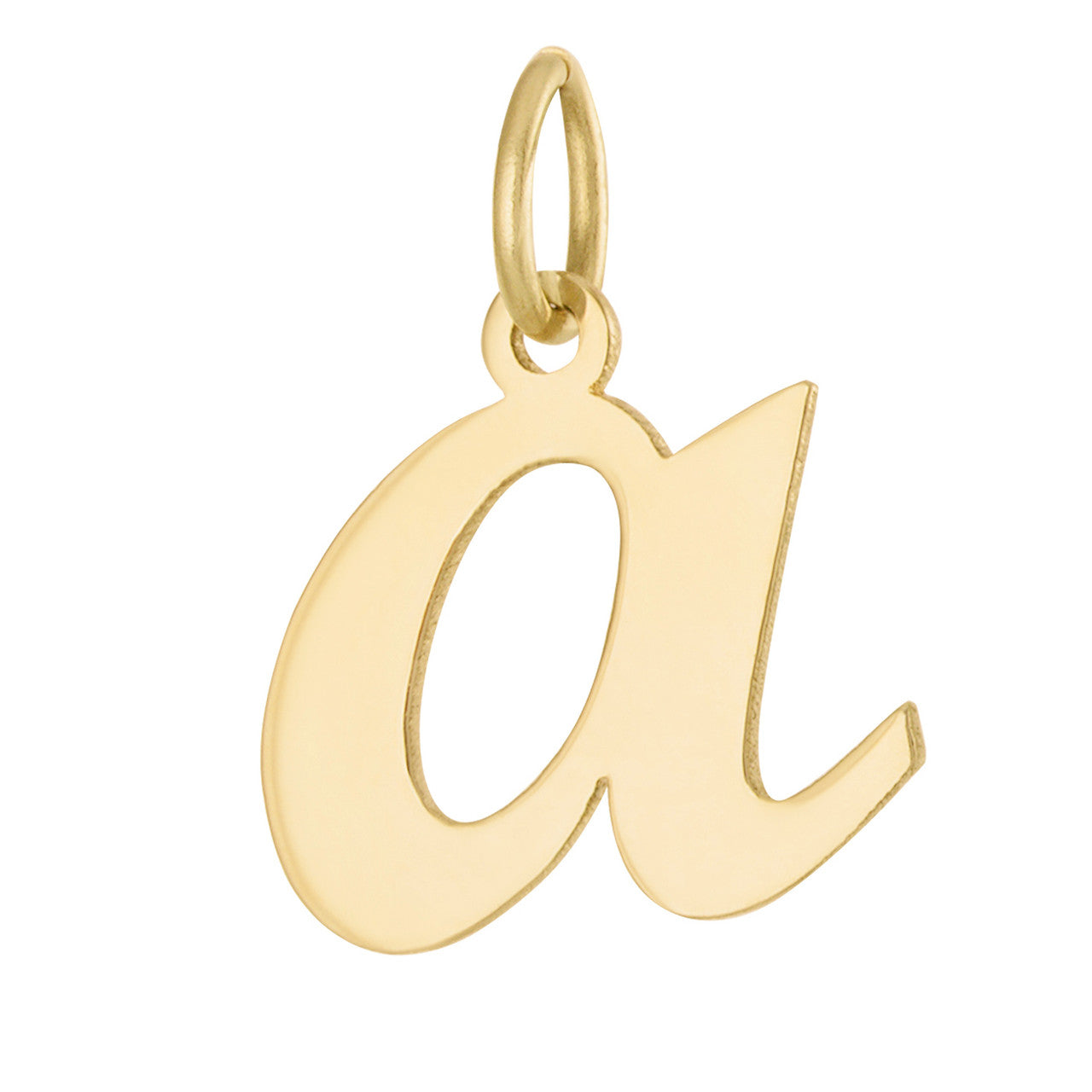 Custom Script Initial Collection 14K Gold Charm
